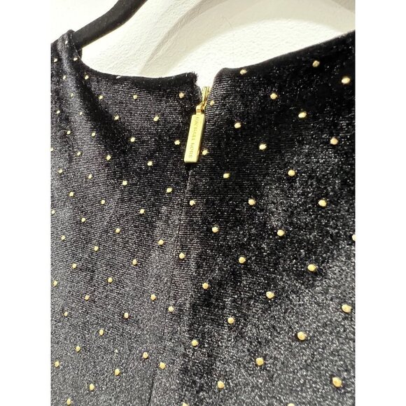 MICHAEL Michael Kors Velvet Jumpsuit Black & Gold polka dots NWT w/Defect - Picture 8 of 12